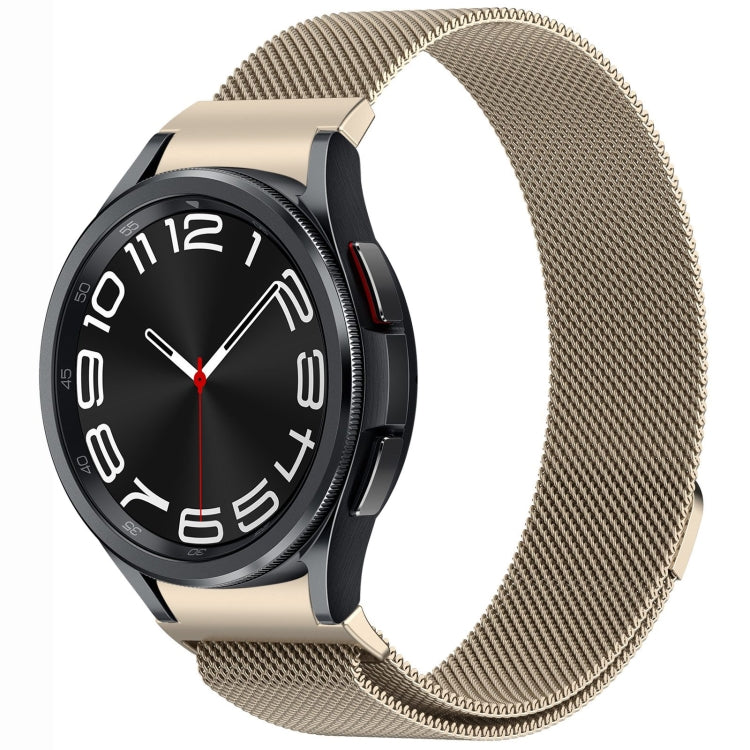 按鈕式米蘭磁性金屬錶帶，適用於 Samsung Galaxy Watch 6 Classic，適用於 Samsung Galaxy Watch5 / 5 Pro，適用於 Samsung Galaxy Watch4 / 4 Classic 46mm，適用於 Samsung Galaxy Watch3 41mm