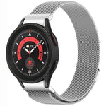 按鈕式米蘭磁性金屬錶帶，適用於 Samsung Galaxy Watch 6 Classic，適用於 Samsung Galaxy Watch5 / 5 Pro，適用於 Samsung Galaxy Watch4 / 4 Classic 46mm，適用於 Samsung Galaxy Watch3 41mm