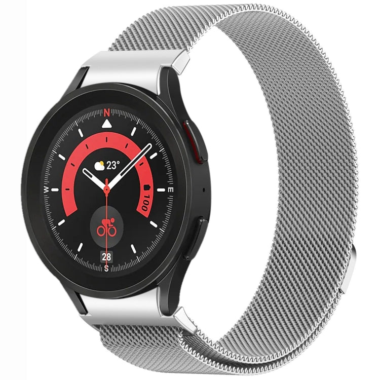 按鈕式米蘭磁性金屬錶帶，適用於 Samsung Galaxy Watch 6 Classic，適用於 Samsung Galaxy Watch5 / 5 Pro，適用於 Samsung Galaxy Watch4 / 4 Classic 46mm，適用於 Samsung Galaxy Watch3 41mm