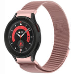 按鈕式米蘭磁性金屬錶帶，適用於 Samsung Galaxy Watch 6 Classic，適用於 Samsung Galaxy Watch5 / 5 Pro，適用於 Samsung Galaxy Watch4 / 4 Classic 46mm，適用於 Samsung Galaxy Watch3 41mm