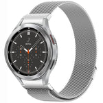 按鈕式米蘭磁性金屬錶帶，適用於 Samsung Galaxy Watch 6 Classic，適用於 Samsung Galaxy Watch5 / 5 Pro，適用於 Samsung Galaxy Watch4 / 4 Classic 46mm，適用於 Samsung Galaxy Watch3 41mm