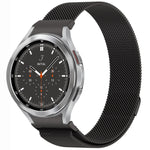 按鈕式米蘭磁性金屬錶帶，適用於 Samsung Galaxy Watch 6 Classic，適用於 Samsung Galaxy Watch5 / 5 Pro，適用於 Samsung Galaxy Watch4 / 4 Classic 46mm，適用於 Samsung Galaxy Watch3 41mm