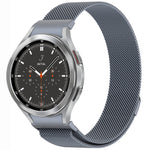 按鈕式米蘭磁性金屬錶帶，適用於 Samsung Galaxy Watch 6 Classic，適用於 Samsung Galaxy Watch5 / 5 Pro，適用於 Samsung Galaxy Watch4 / 4 Classic 46mm，適用於 Samsung Galaxy Watch3 41mm