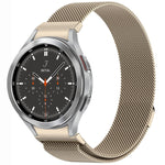 按鈕式米蘭磁性金屬錶帶，適用於 Samsung Galaxy Watch 6 Classic，適用於 Samsung Galaxy Watch5 / 5 Pro，適用於 Samsung Galaxy Watch4 / 4 Classic 46mm，適用於 Samsung Galaxy Watch3 41mm