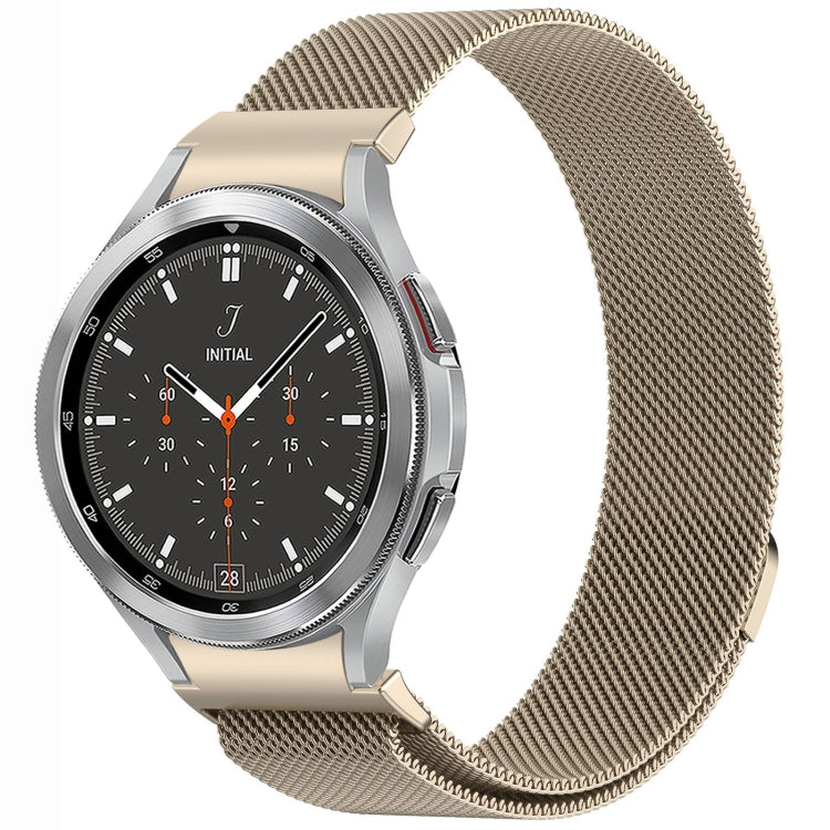 按鈕式米蘭磁性金屬錶帶，適用於 Samsung Galaxy Watch 6 Classic，適用於 Samsung Galaxy Watch5 / 5 Pro，適用於 Samsung Galaxy Watch4 / 4 Classic 46mm，適用於 Samsung Galaxy Watch3 41mm