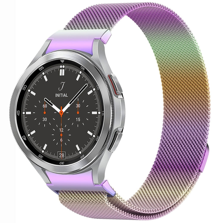 按鈕式米蘭磁性金屬錶帶，適用於 Samsung Galaxy Watch 6 Classic，適用於 Samsung Galaxy Watch5 / 5 Pro，適用於 Samsung Galaxy Watch4 / 4 Classic 46mm，適用於 Samsung Galaxy Watch3 41mm