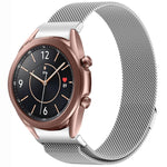 按鈕式米蘭磁性金屬錶帶，適用於 Samsung Galaxy Watch 6 Classic，適用於 Samsung Galaxy Watch5 / 5 Pro，適用於 Samsung Galaxy Watch4 / 4 Classic 46mm，適用於 Samsung Galaxy Watch3 41mm