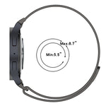按鈕式米蘭磁性金屬錶帶，適用於 Samsung Galaxy Watch 6 Classic，適用於 Samsung Galaxy Watch5 / 5 Pro，適用於 Samsung Galaxy Watch4 / 4 Classic 46mm，適用於 Samsung Galaxy Watch3 41mm