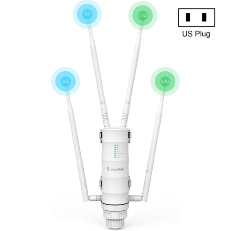 WAVLINK WN572HP3 AC1200 雙頻防風雨無線路由器 戶外 WiFi 擴展器，美規插頭，歐規插頭，英規插頭，澳規插頭