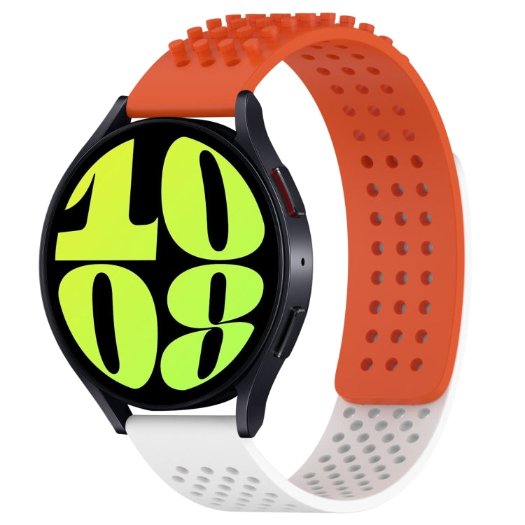 20mm 孔透氣 3D 點矽膠錶帶，適用於 Samsung Galaxy Watch 6 Classic 47mm，適用於 Samsung Galaxy Watch 6 44mm，適用於 Samsung Galaxy Watch 6 40mm