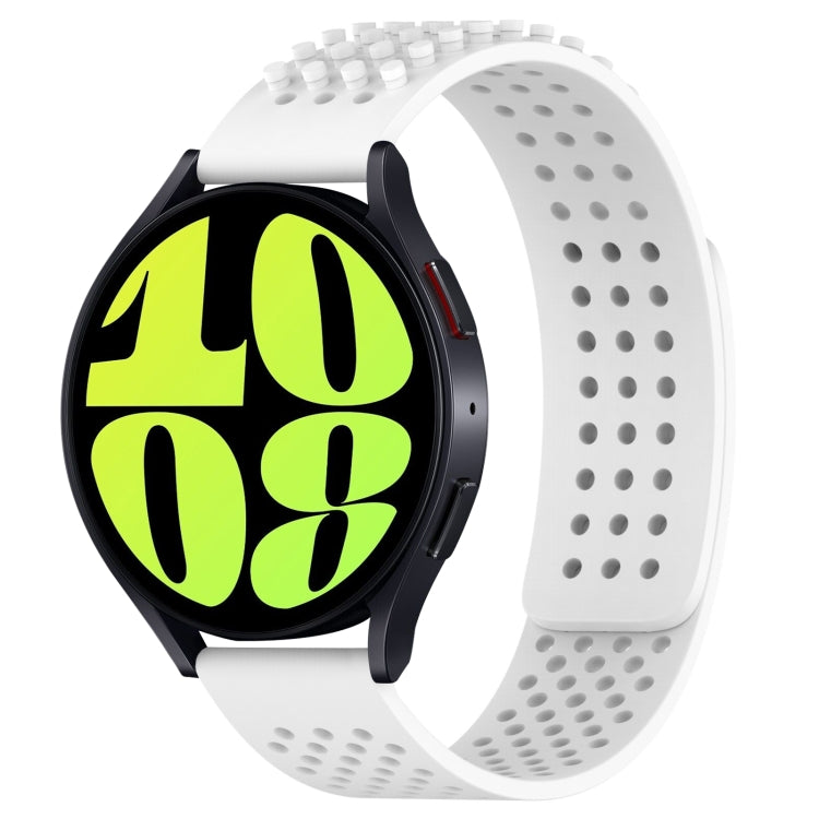 20mm 孔透氣 3D 點矽膠錶帶，適用於 Samsung Galaxy Watch 6 Classic 47mm，適用於 Samsung Galaxy Watch 6 44mm，適用於 Samsung Galaxy Watch 6 40mm