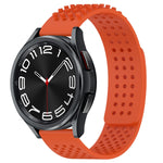 20mm 孔透氣 3D 點矽膠錶帶，適用於 Samsung Galaxy Watch 6 Classic 47mm，適用於 Samsung Galaxy Watch 6 44mm，適用於 Samsung Galaxy Watch 6 40mm