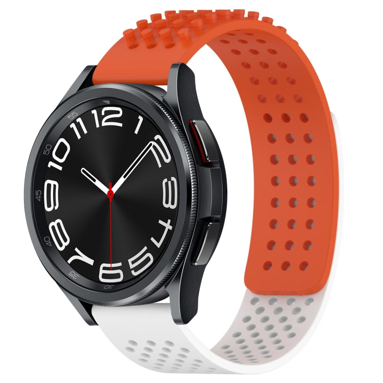 20mm 孔透氣 3D 點矽膠錶帶，適用於 Samsung Galaxy Watch 6 Classic 47mm，適用於 Samsung Galaxy Watch 6 44mm，適用於 Samsung Galaxy Watch 6 40mm