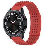 20mm 孔透氣 3D 點矽膠錶帶，適用於 Samsung Galaxy Watch 6 Classic 47mm，適用於 Samsung Galaxy Watch 6 44mm，適用於 Samsung Galaxy Watch 6 40mm