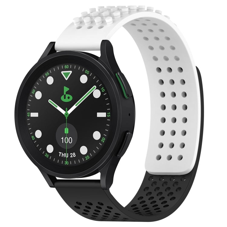20mm 孔透氣 3D 點矽膠錶帶，適用於 Samsung Galaxy Watch 6 Classic 43mm，適用於 Samsung Galaxy Watch 5 Pro 高爾夫版，適用於 Samsung Galaxy Watch 5 高爾夫版