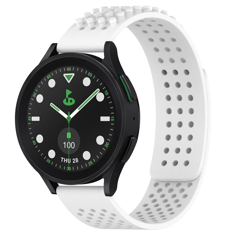 20mm 孔透氣 3D 點矽膠錶帶，適用於 Samsung Galaxy Watch 6 Classic 43mm，適用於 Samsung Galaxy Watch 5 Pro 高爾夫版，適用於 Samsung Galaxy Watch 5 高爾夫版