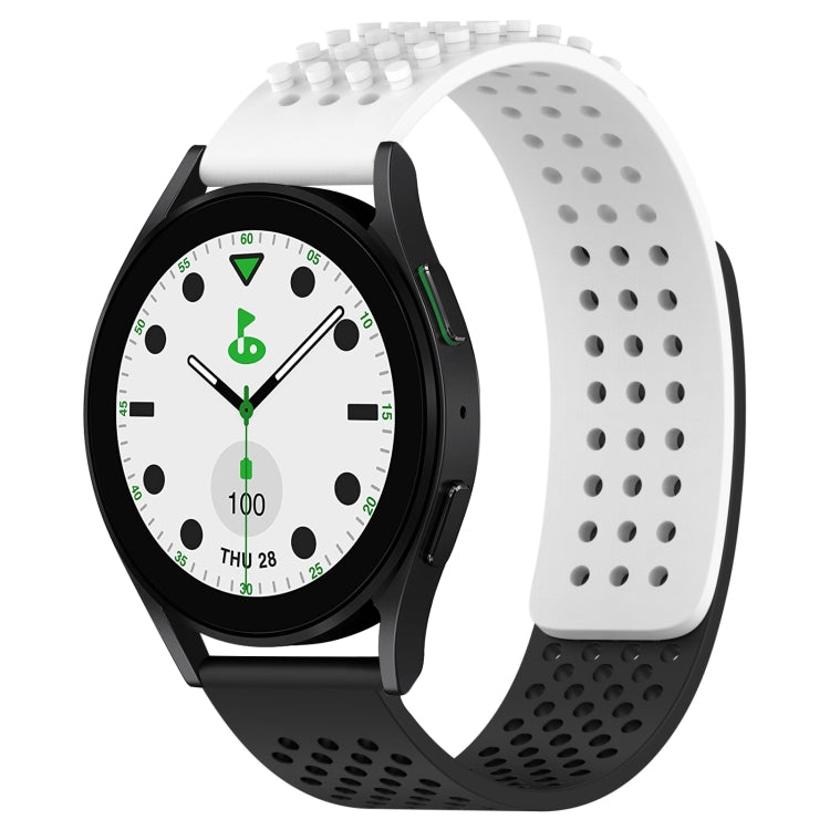 20mm 孔透氣 3D 點矽膠錶帶，適用於 Samsung Galaxy Watch 6 Classic 43mm，適用於 Samsung Galaxy Watch 5 Pro 高爾夫版，適用於 Samsung Galaxy Watch 5 高爾夫版