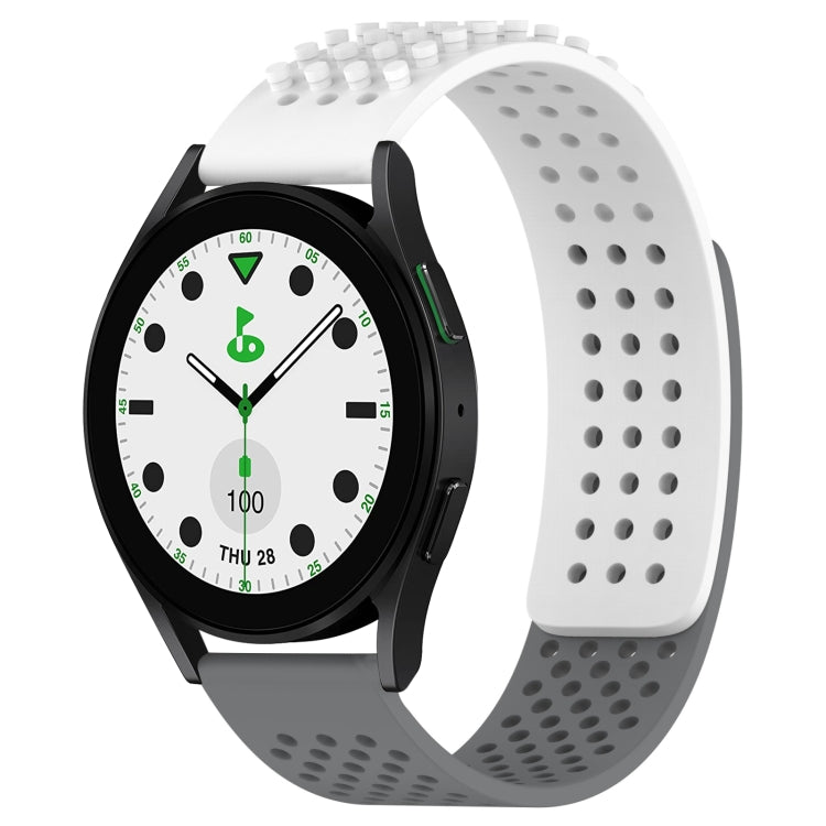 20mm 孔透氣 3D 點矽膠錶帶，適用於 Samsung Galaxy Watch 6 Classic 43mm，適用於 Samsung Galaxy Watch 5 Pro 高爾夫版，適用於 Samsung Galaxy Watch 5 高爾夫版