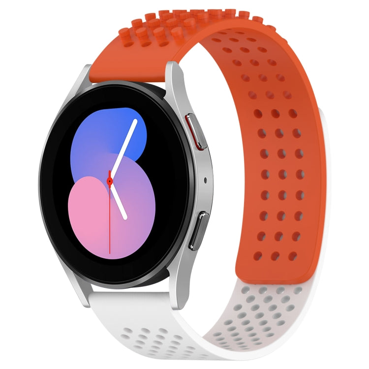20mm 孔透氣 3D 點矽膠錶帶，適用於 Samsung Galaxy Watch 5 44mm，適用於 Samsung Galaxy Watch 5 Pro 45mm，適用於 Samsung Galaxy Watch 5 40mm