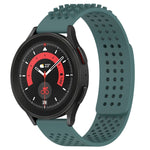 20mm 孔透氣 3D 點矽膠錶帶，適用於 Samsung Galaxy Watch 5 44mm，適用於 Samsung Galaxy Watch 5 Pro 45mm，適用於 Samsung Galaxy Watch 5 40mm