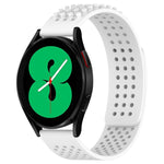 20mm 孔透氣 3D 點矽膠錶帶，適用於 Samsung Galaxy Watch 4 44mm，適用於 Samsung Galaxy Watch 4 40mm，適用於 Samsung Galaxy Watch 4 Classic 46mm