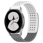 20mm 孔透氣 3D 點矽膠錶帶，適用於 Samsung Galaxy Watch 4 44mm，適用於 Samsung Galaxy Watch 4 40mm，適用於 Samsung Galaxy Watch 4 Classic 46mm