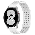 20mm 孔透氣 3D 點矽膠錶帶，適用於 Samsung Galaxy Watch 4 44mm，適用於 Samsung Galaxy Watch 4 40mm，適用於 Samsung Galaxy Watch 4 Classic 46mm