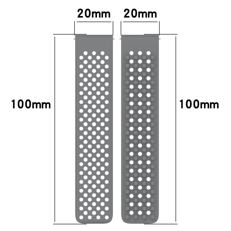 20mm 孔透氣 3D 點矽膠錶帶，適用於 Samsung Galaxy Watch 4 44mm，適用於 Samsung Galaxy Watch 4 40mm，適用於 Samsung Galaxy Watch 4 Classic 46mm