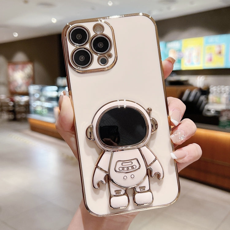 電鍍太空人支架手機殼，適用於iPhone 17e / 16e，適用於iPhone 17 Pro Max，適用於iPhone 17 Pro，適用於iPhone 17，適用於iPhone Air，適用於iPhone 16 Pro Max，適用於iPhone 16 Pro，適用於iPhone 16 Plus