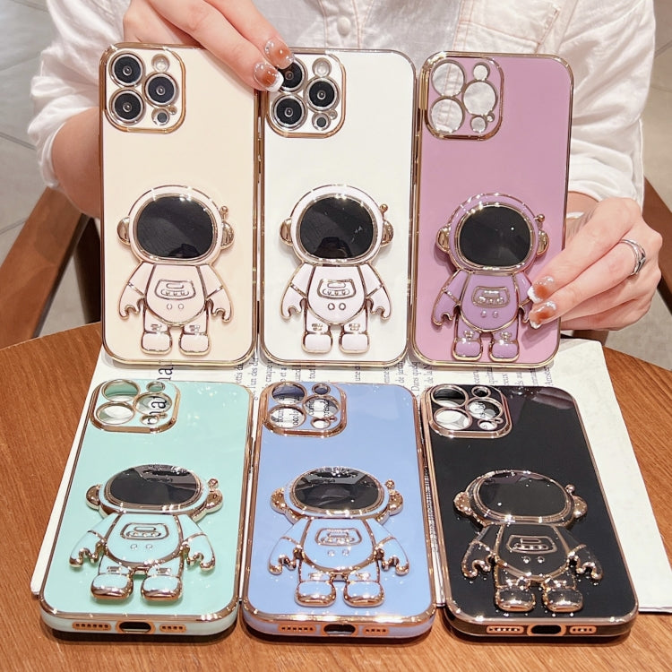 電鍍太空人支架手機殼，適用於iPhone 17e / 16e，適用於iPhone 17 Pro Max，適用於iPhone 17 Pro，適用於iPhone 17，適用於iPhone Air，適用於iPhone 16 Pro Max，適用於iPhone 16 Pro，適用於iPhone 16 Plus