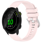 Liquid Glossy Silver Buckle Silicone Watch Band, For Garmin Vivomove Sport, For Garmin Venu 2 Plus, For Garmin Vivoactive3 / 3 Music, For Garmin Forerunner 158 / 55