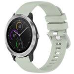 Liquid Glossy Silver Buckle Silicone Watch Band, For Garmin VivoMove Luxe / Garminmove Luxe, For Garmin Forerunner 645 / 645 Music, For Garmin Approach S40, For Garmin Vivomove3 / Garminmove3
