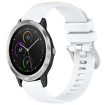 Liquid Glossy Silver Buckle Silicone Watch Band, For Garmin VivoMove Luxe / Garminmove Luxe, For Garmin Forerunner 645 / 645 Music, For Garmin Approach S40, For Garmin Vivomove3 / Garminmove3