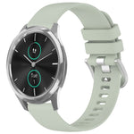 Liquid Glossy Silver Buckle Silicone Watch Band, For Garmin VivoMove Luxe / Garminmove Luxe, For Garmin Forerunner 645 / 645 Music, For Garmin Approach S40, For Garmin Vivomove3 / Garminmove3