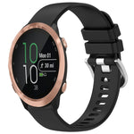 Liquid Glossy Silver Buckle Silicone Watch Band, For Garmin VivoMove Luxe / Garminmove Luxe, For Garmin Forerunner 645 / 645 Music, For Garmin Approach S40, For Garmin Vivomove3 / Garminmove3