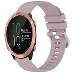 Liquid Glossy Silver Buckle Silicone Watch Band, For Garmin VivoMove Luxe / Garminmove Luxe, For Garmin Forerunner 645 / 645 Music, For Garmin Approach S40, For Garmin Vivomove3 / Garminmove3