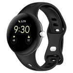 小腰蝴蝶扣矽膠錶帶，適用 Google Pixel Watch 4 / 3 / 2 / 1 41mm