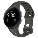 小腰蝴蝶扣矽膠錶帶，適用 Google Pixel Watch 4 / 3 / 2 / 1 41mm