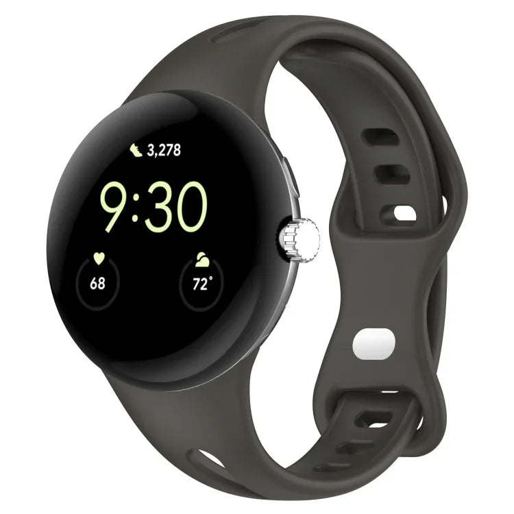 小腰蝴蝶扣矽膠錶帶，適用 Google Pixel Watch 4 / 3 / 2 / 1 41mm