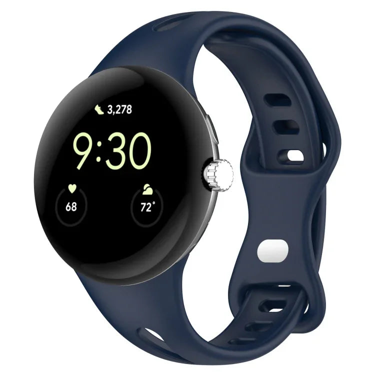 小腰蝴蝶扣矽膠錶帶，適用 Google Pixel Watch 4 / 3 / 2 / 1 41mm