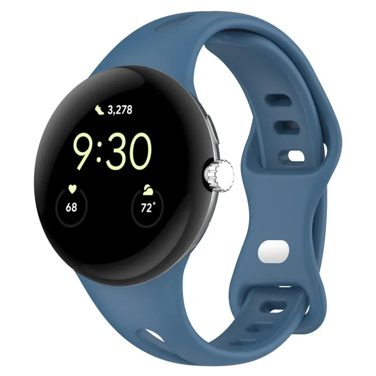 小腰蝴蝶扣矽膠錶帶，適用 Google Pixel Watch 4 / 3 / 2 / 1 41mm