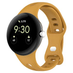小腰蝴蝶扣矽膠錶帶，適用 Google Pixel Watch 4 / 3 / 2 / 1 41mm