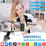 適用於iPhone / Android的無線領夾麥克風，2合1，3合1
