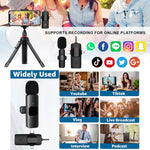 適用於iPhone / Android的無線領夾麥克風，2合1，3合1