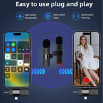 適用於iPhone / Android的無線領夾麥克風，2合1，3合1