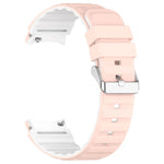雙色橫條矽膠錶帶，適用於 Samsung Galaxy Watch 4，Samsung Galaxy Watch 4 Classic 46mm，Samsung Galaxy Watch 3 41mm