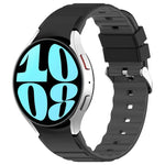 雙色橫條矽膠錶帶，適用於 Samsung Galaxy Watch 4，Samsung Galaxy Watch 4 Classic 46mm，Samsung Galaxy Watch 3 41mm