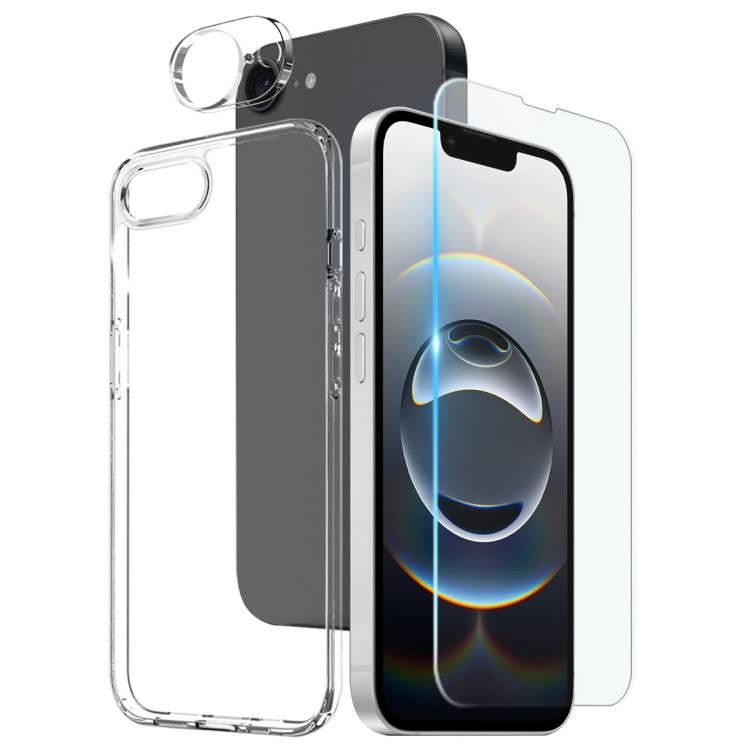 NORTHJO 3 合 1 TPU 手機殼附螢幕保護膜及鏡頭保護膜，適用於 iPhone 17e / 16e、iPhone 17 Pro Max、iPhone 17 Pro、iPhone 17、iPhone Air、iPhone 16 Pro Max、iPhone 16 Pro、iPhone 16 Plus、iPhone 16、iPhone 15 Pro ...