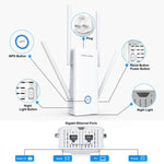 WAVLINK WN583AX1 乙太網端口 AX1800 WiFi6 1.8Gbps 雙頻 WiFi 增強器無線路由器，歐規插頭