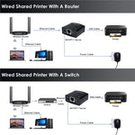 WAVLINK NU72P11 100Mbps 網路印表機伺服器 USB 2.0 網路印表機電源適配器，美規插頭，英規插頭，歐規插頭，澳規插頭